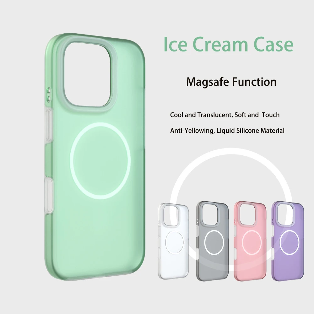 product laudtec slim liquid silicone 3 layers full covered soft gel rubber case cover for iphone 17 pro 2025 for apple magnetic case-8