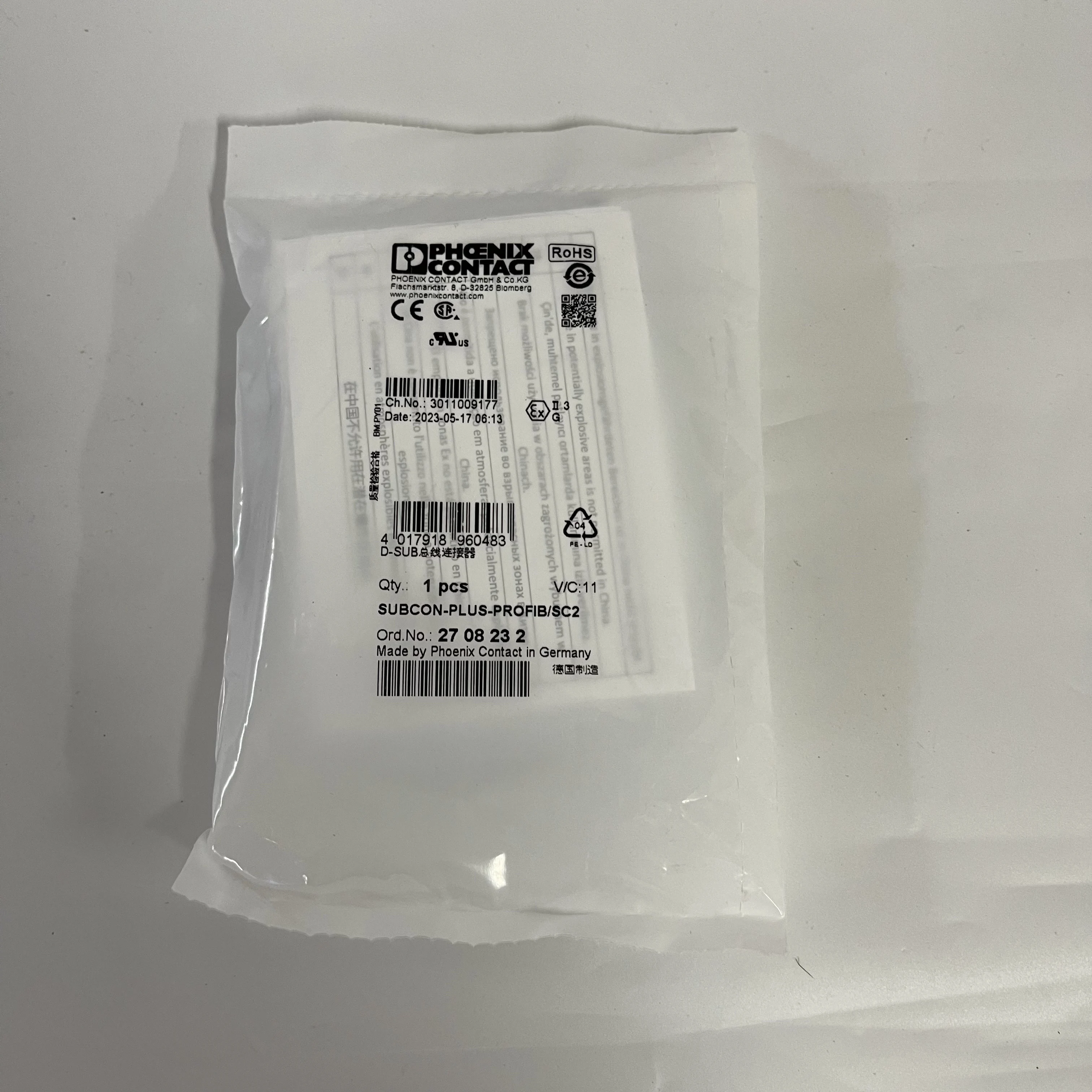 PHOENIX CONTACT D-SUB Connector SUBCON-PLUS-PROFIB/SC2 2708232