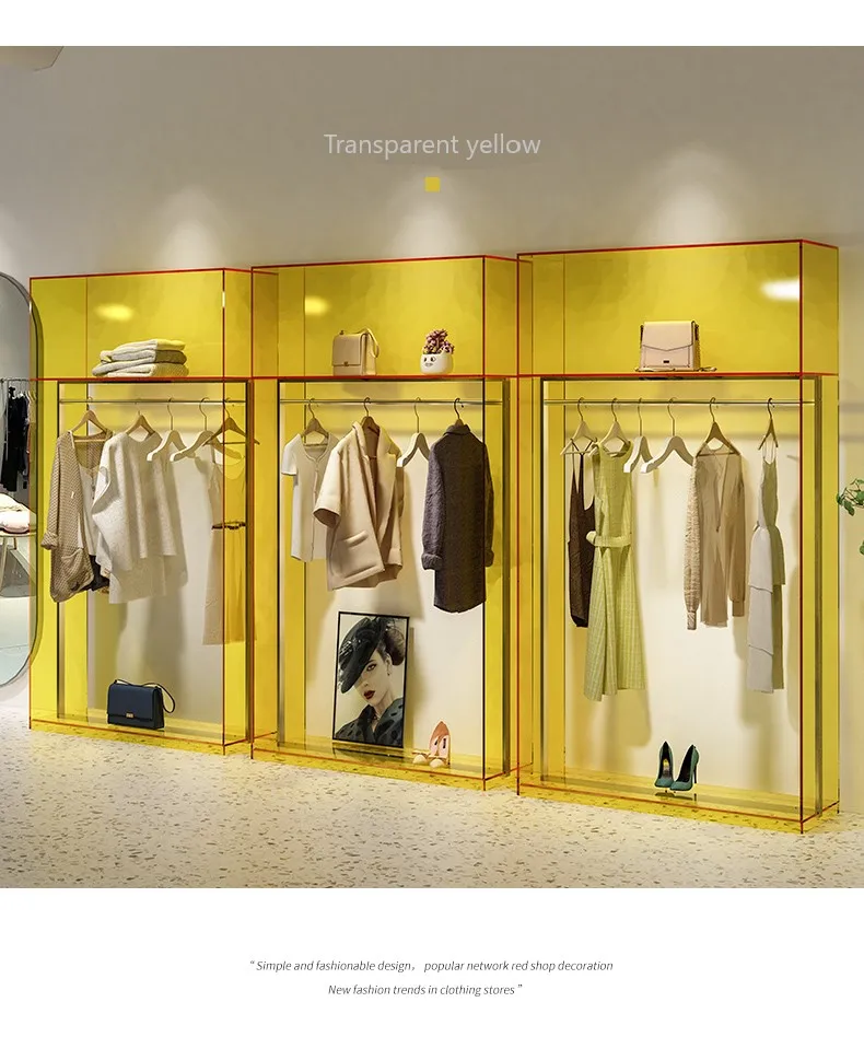 Acrylic Clothing Display Rack Transparent Display Cloth Multifunctional Acrylic Shelves