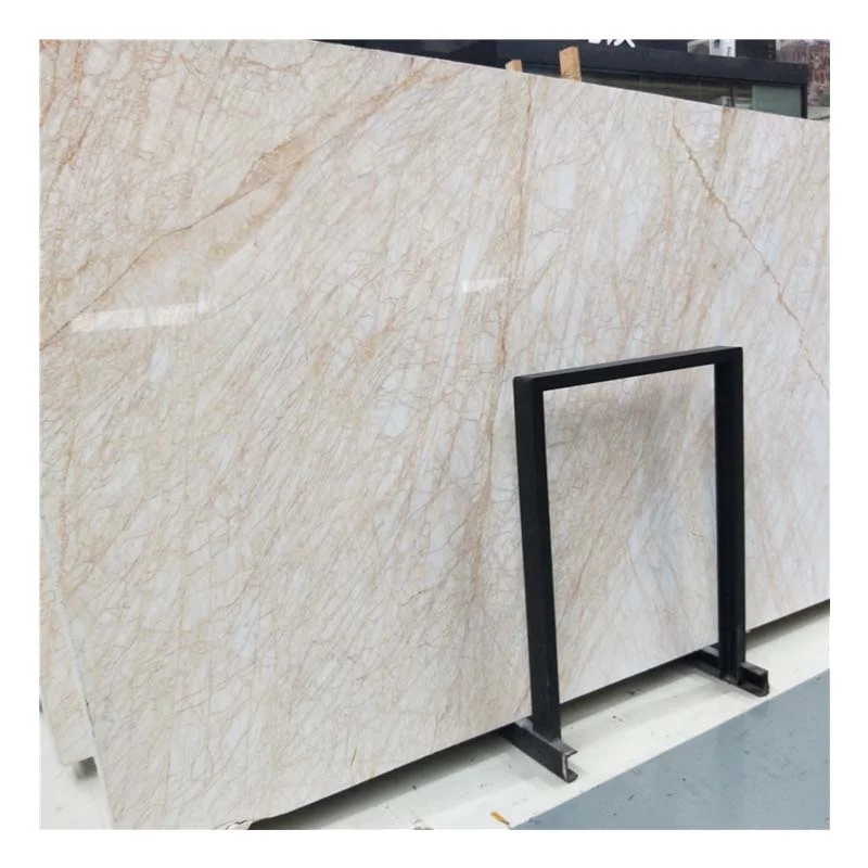 product gold vein gloden spider beige marble slab for indoor living room wall flooring tiles design-0