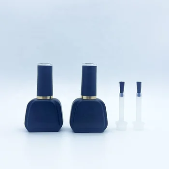 12ml Wholesale Mini Glass UV Nail Polish Bottles Luxury New Design Black 12Ml Empty Gel Nail Polish Bottles With Brush
