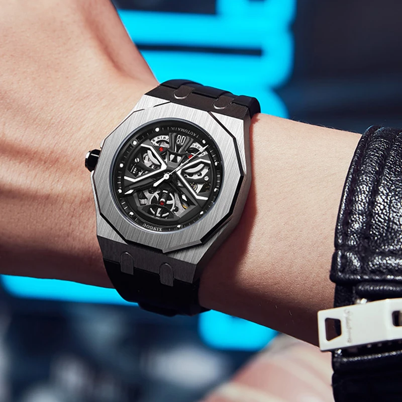 Brand Custom Analog Watch for Man Steel Luxury Waterproof Luminous Hands Men Wristwatch Montre Hommes