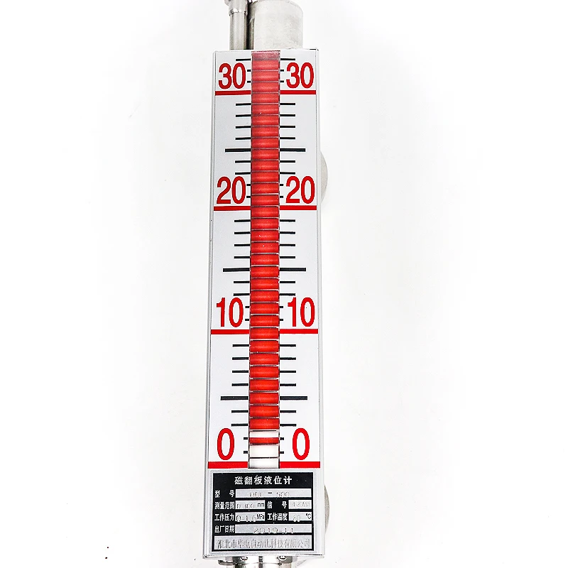 Ss304 Magnetic Float Level Switch Lpg Tank Level Indicator 4-20Ma Anti-corrosion Liquid Oil Chemical Magnetic Flap Level Gauge