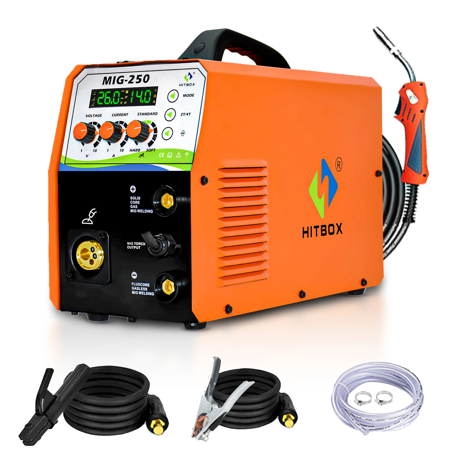 Hitbox 4in 1 Can Load 5kg Wire Mig Co2 Gas,Mig No Gas,Mig Welding