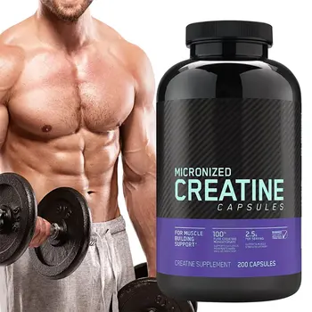 Custom micronized Creatine capsules for muscle creatine supplement for gym optimum nutrition on creatine hard capsules