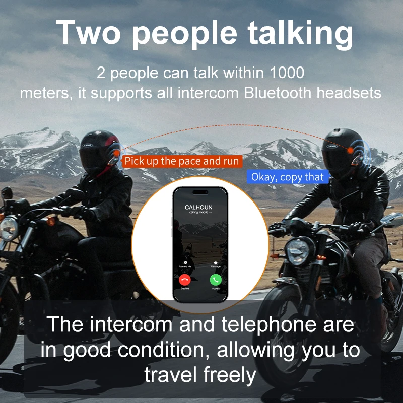 Y80 2X 800m 2 Riders Motorcycle Accessories Helmet Headset Intercom System Wireless Headset Intercom