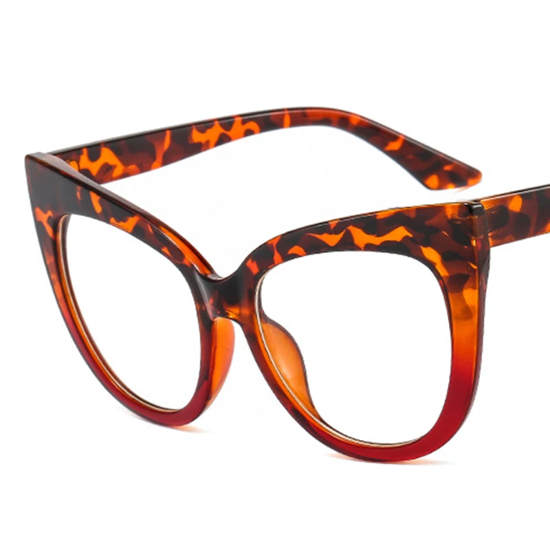 thumbnail image 2 of Women's Oversized Cat Eye Glasses – Clear Lens, Pink Metal/Plastic Frame, Fashion Statement 2 of 11