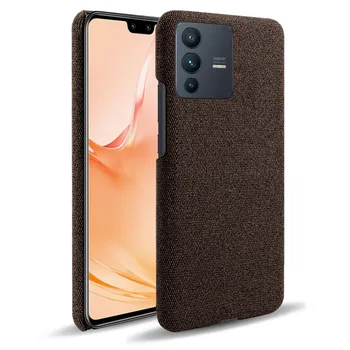 Stylish and Premium Cloth Phone Case for Vivo V23 Pro 5G SmartPhone Premium Pure Cloth Back Cover