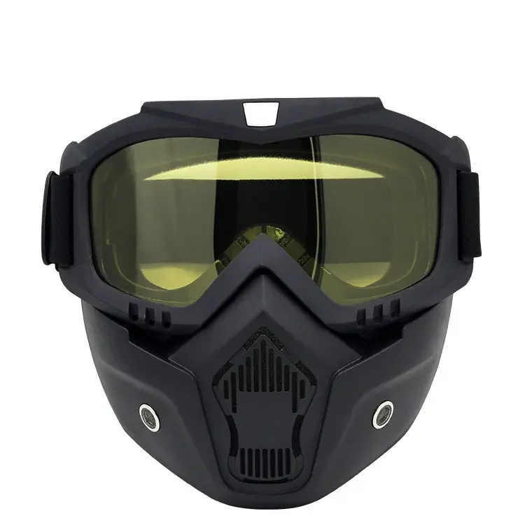 Yakeda Training Protection Goggles Motorcycle Detachable Skeleton Full Face Mask Tactical Glasses Skull Masks for Helmet