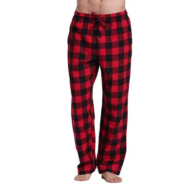 Insignia Hommes Poly Coton Pyjama Salon Pantalon Carreaux 