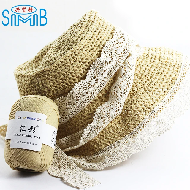 Colorful natural paper packing crochet environmentally friendly yarn for crochet fabric bag summer beach hat DIY material