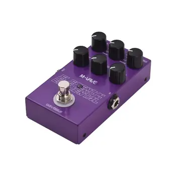 Nikou M-VAVE Delay - Pedale digitale Delay con 9 regolatori di effetti, ingresso per chitarra, alloggiamento in metallo, DC9 V/tipo C, 2 modalità di alimentazione (viola