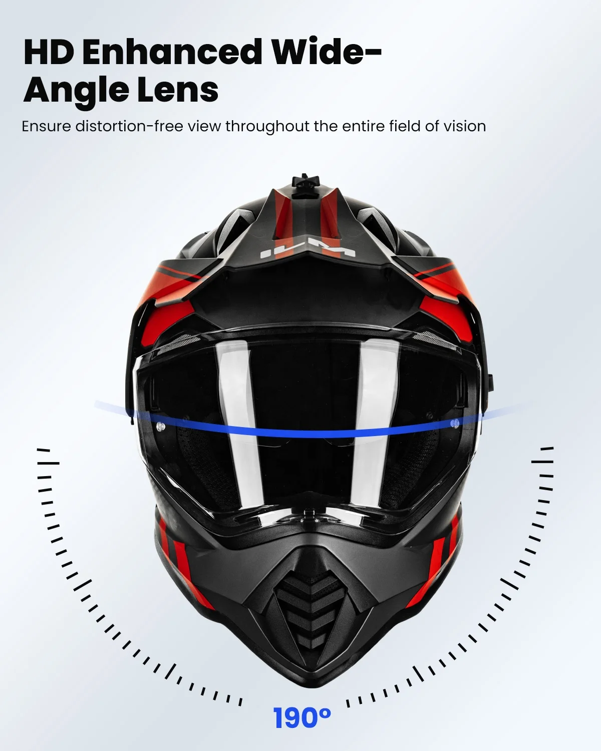 ILM Dual Sport Adventure Motorcycle Helmet DOT Certified