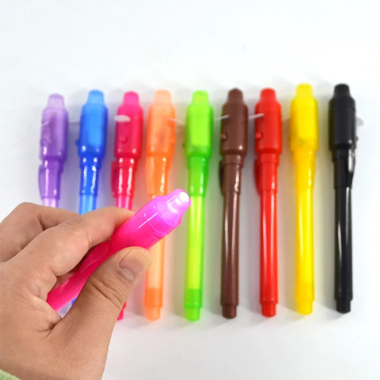BBTshop 1PC Invisible Secret Ink Pens,Upgraded Spy Pen Invisible Ink Pen with UV Light Magic Marker for Secret Message and Kids Halloween Goodies Bags Toy 