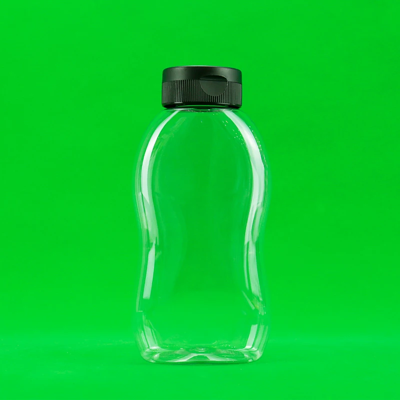 Bestseller 360ml 12Z Mini Plastic Bottles Ketchup Squeeze Bottles for Chili Sauce Salad Packing