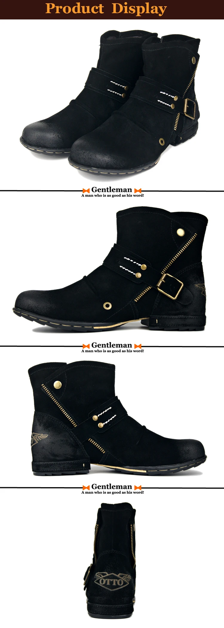 Botas De Moda De Cuero De Ante Para Hombre,Botines Altos Retro,Botas De  Caballero - Buy Botas De Moda De Cuero De Ante Para Hombre,Botas De Moda  Para Hombre,Botas De Caballero Retro Product