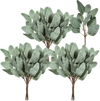 Top Seller Artificial Eucalyptus Leaves Stems Bulk eucalyptus branches Artificial Silver Dollar Eucalyptus Leaves Plant