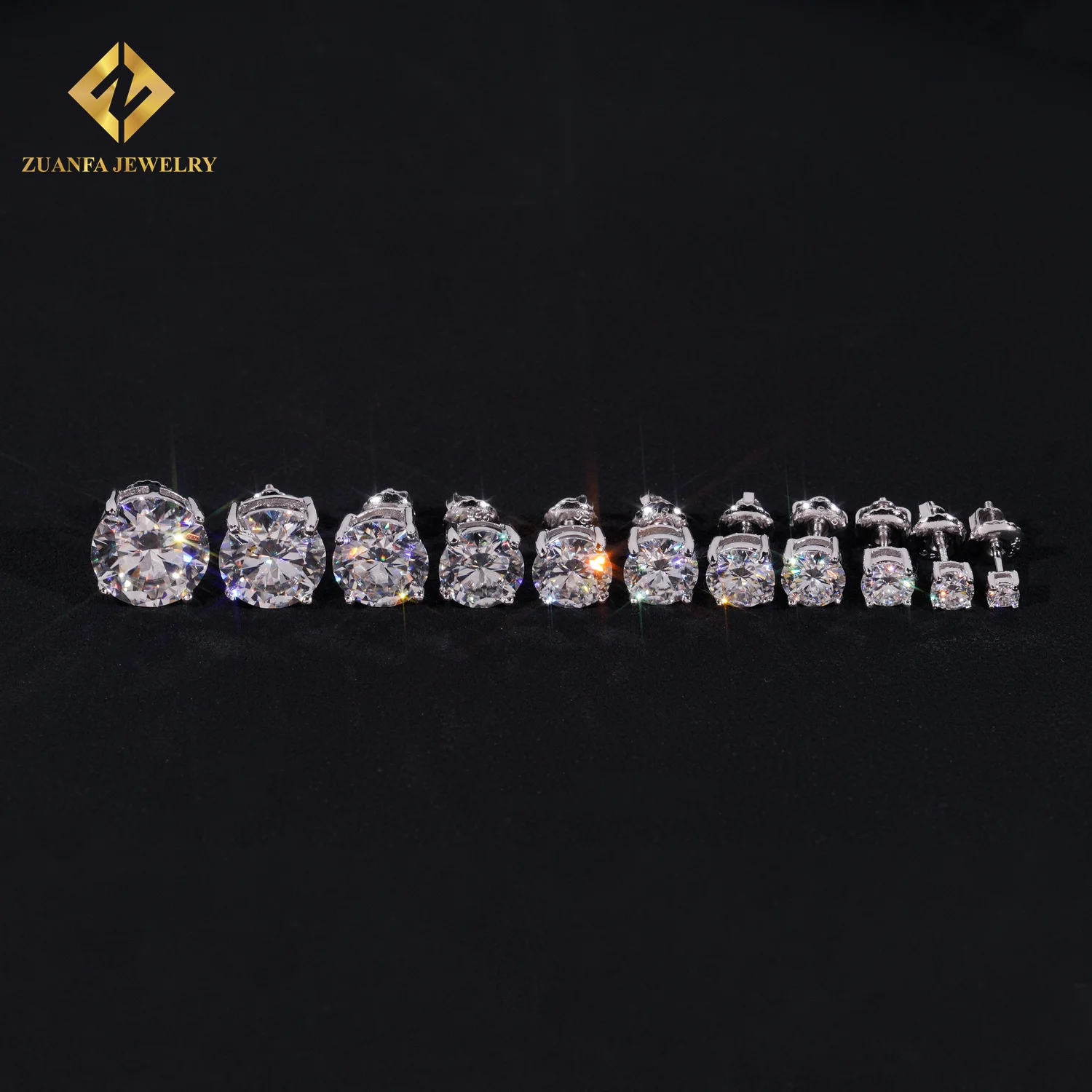 Ready to Ship Zuanfa Jewelry Round Brilliant Cut VVS GRA  display picture 1