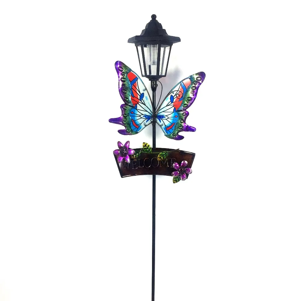 Factory Direct  Butterfly Welcome Stick LED Stake Solar  Light