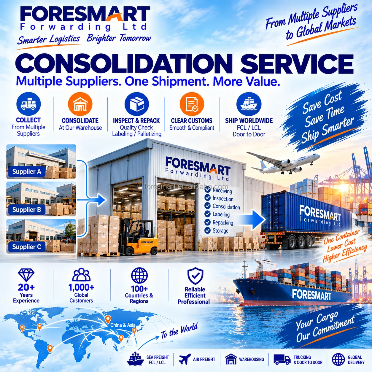 Sea Freight Forwarder Shipping Agent Logistics Service Ship China to Brazil Suriname Chile El Salvador Nicaragua Guyana Panama