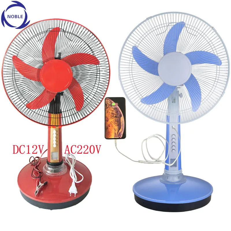 Factory Lowest Solar Table Fan Ac Dc with Led Light and USB