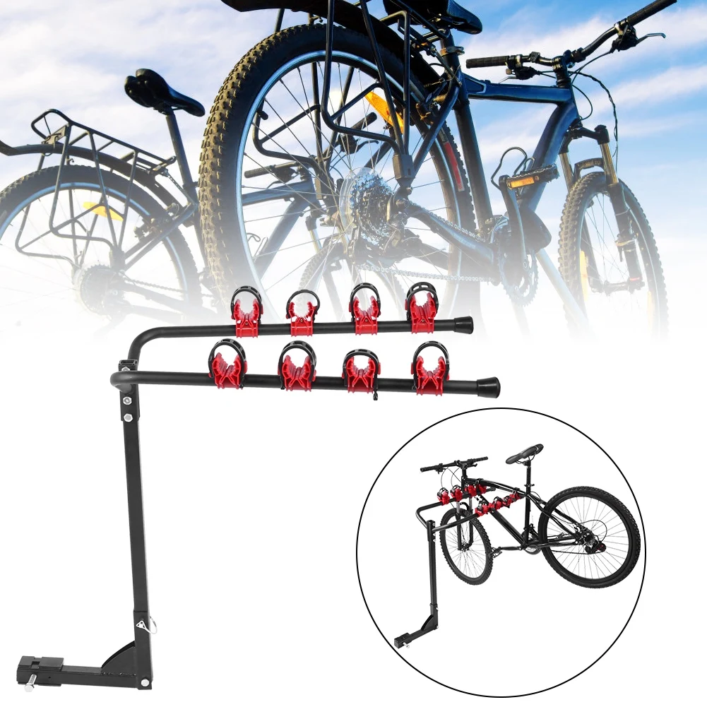 4 Bicycle Bike Rack 1-1/4"&2" Hitch Mount Carrier Car Truck SUV Spare Hood 6Pcs 