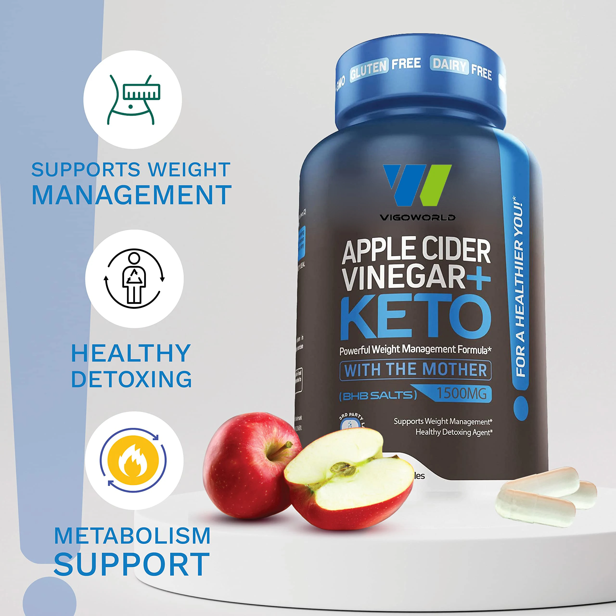 Keto Weight Loss Capsules Pills Private Apple Cider Vinegar Capsules
