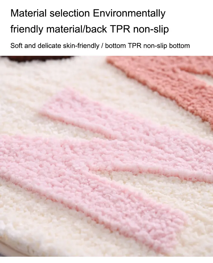 Factory Supplier super absorbent microfiber in stock 40*60 cm get naked waterproof non slip mat bath washable fluffy bath mats details