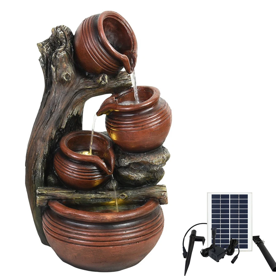 Solar Fountains with Battery Backup