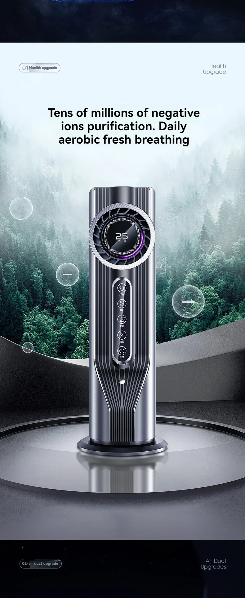 Draagbare mini desktop airconditioning met waterbevochtiging_voghion.com