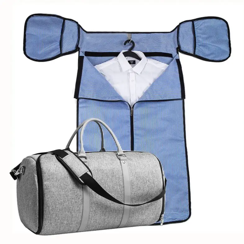 Funda De Traje Convertible Para Hombre,Bolsa De Lona Plegable Para  Equipaje,Bolsa De Viaje Para Ropa,Bolsa De Traje Con Correa Para El Hombro  - Buy Bolsa De Ropa Para Viaje De Traje,Bolsa De
