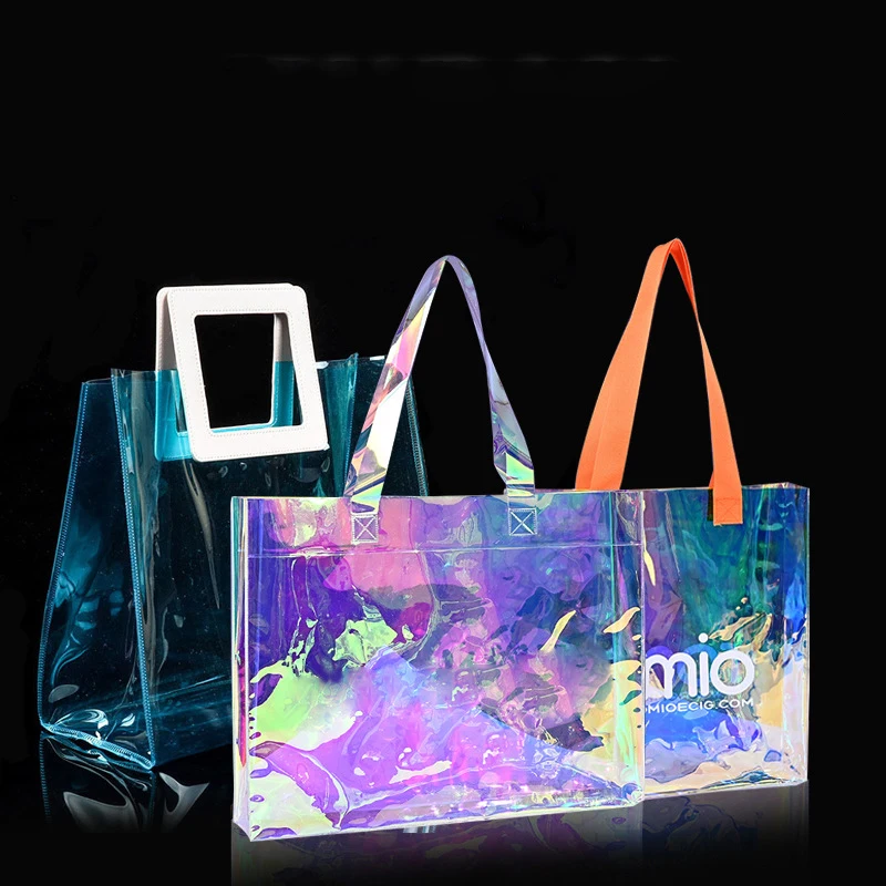Buy Wholesale China Custom Ladies Plastic Pvc See Through Hobo Tote Bag  Clear Women Transparent Beach Bag Handbag & Pvc Bags Promotional Gift Bag.  at USD 1.89