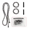 Extra-long curling wand-satin white leopard