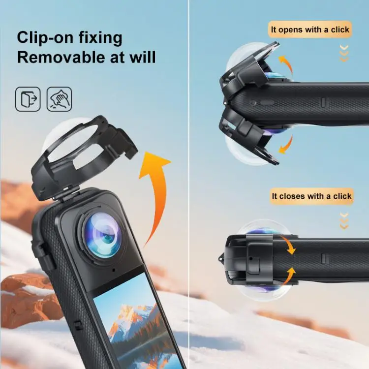 Cache D'objectif En Silicone Pour Boîtier étanche Insta360 X5 - Protection Plongée Sous-marine
