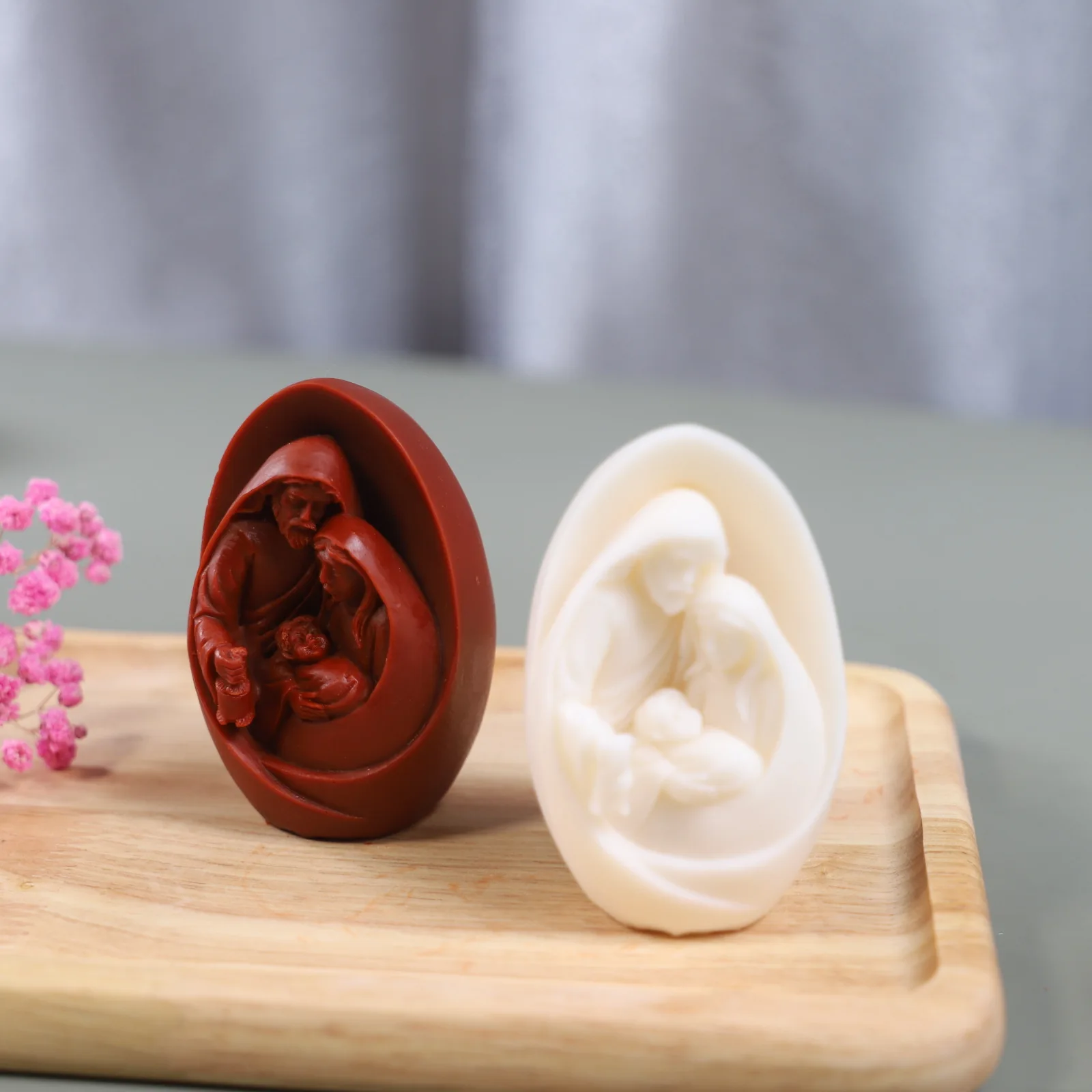 3D Birth of Jesus Silicone Mold for Aromatherapy Candle Home Decoration supplier