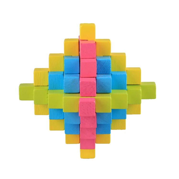 Оптом детские развивающие пользовательские головоломки 3D деревянный