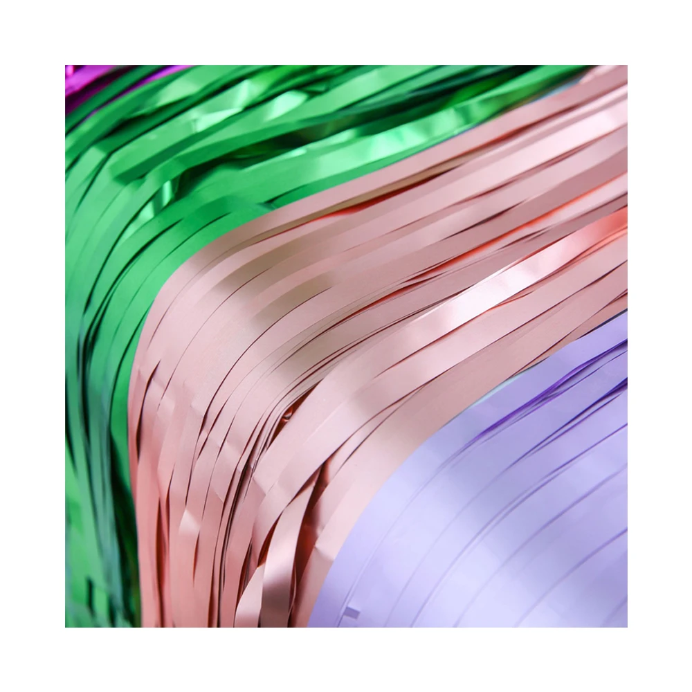 Qiao Rideau A Frange 1m 2m En Feuille D Aluminium Pour Fete D Anniversaire Et Bebe Garniture De Rideau Avec Pompon Arriere Plan De Decoration Buy Mat Gland Rideau Bachelorette Partie Contexte Rideaux Glitter Or Clinquant Fringe Feuille