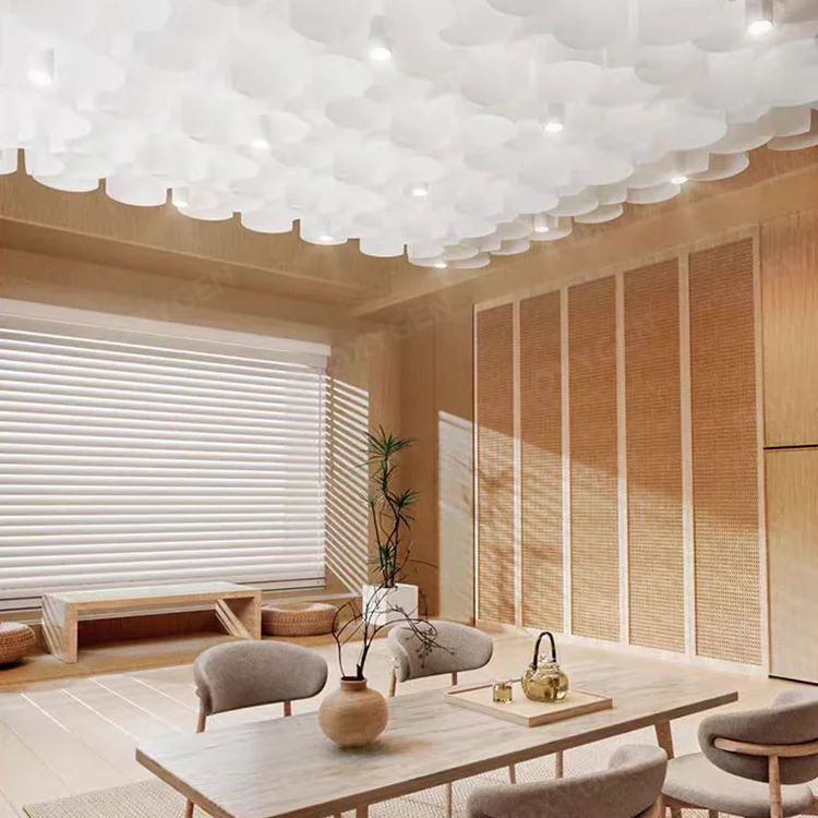 French Textured Paper Modern Style Drop Cloth Ceiling Fabric Drop a Grade Ceilingfor Hotel Shop manufacture