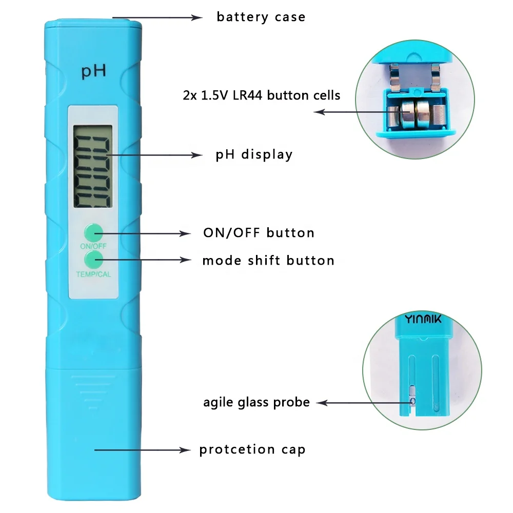 Высокоточный цифровой рН-метр в виде ручки для воды