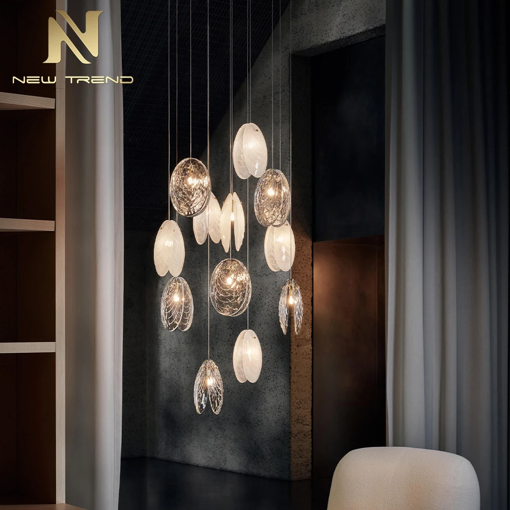 CPL-282 Modern Art Design Indoor Decoration Chandelier Villa Apartment Living Room Staircase Glass LED Pendant Light