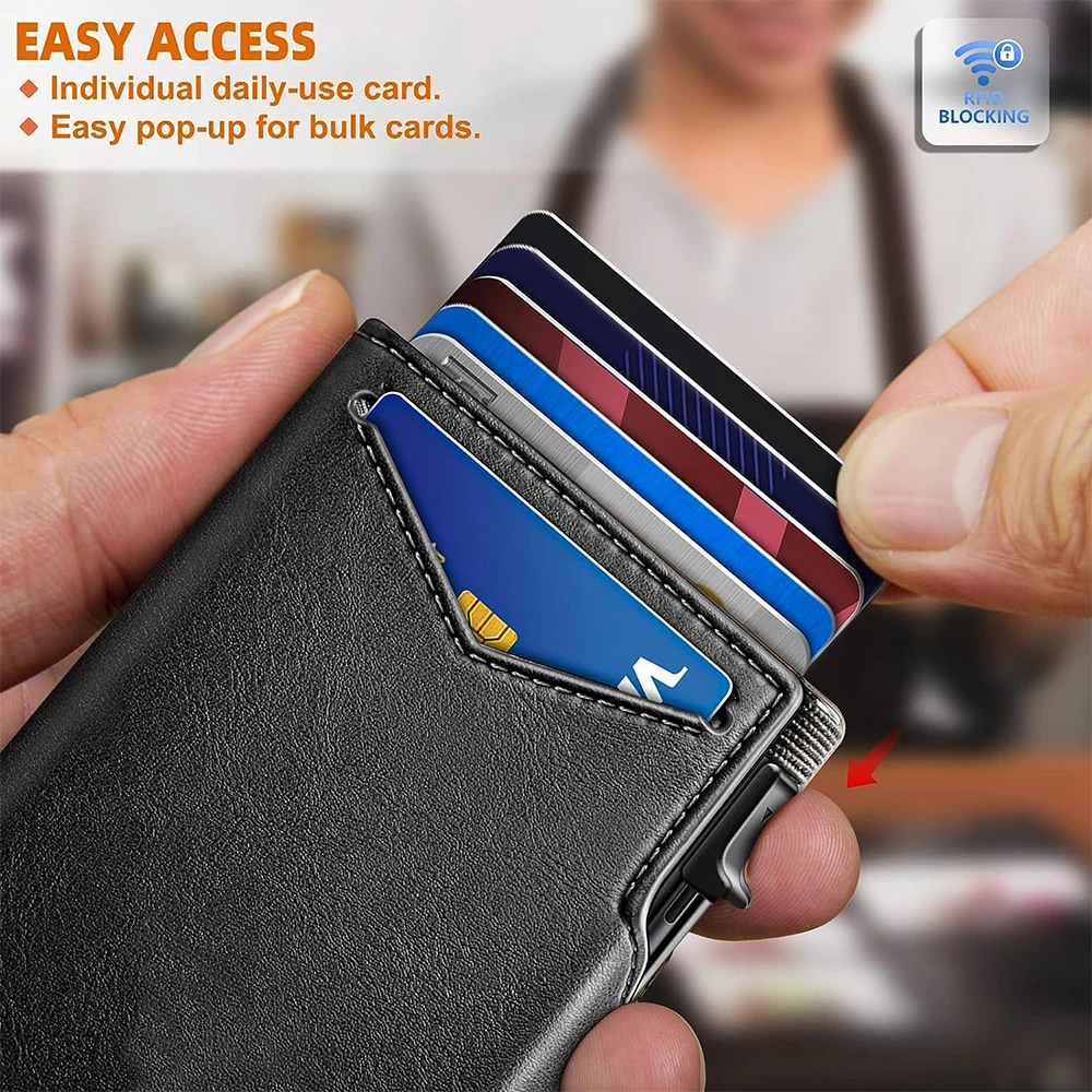 New Design Wallet Men Metal Rfid Blocking Aluminum Card Holder Wallet ...