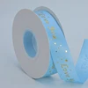1.0cmX25Y hot gold Love light-blue