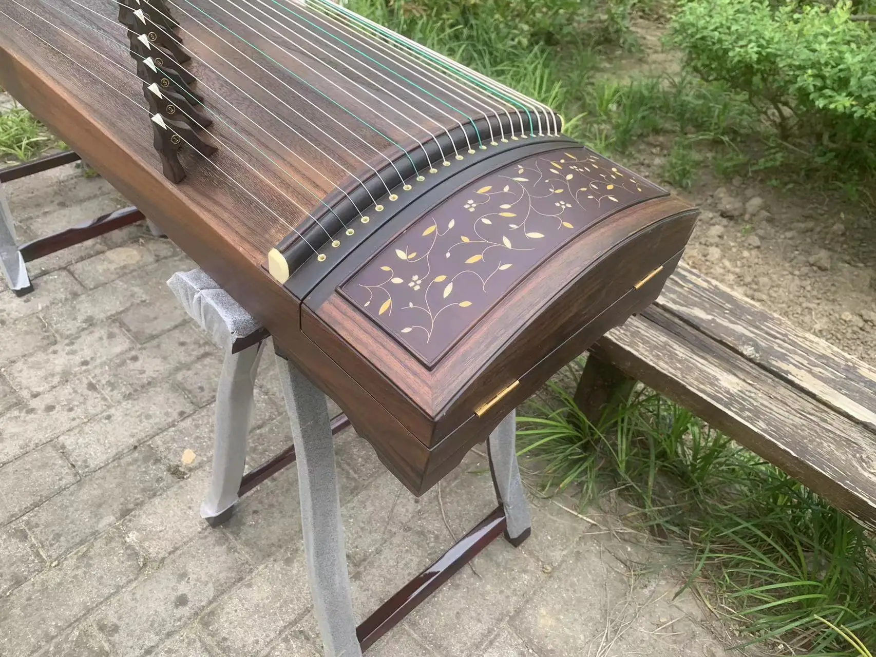 高档传统21弦古筝乐器硬木黄檀中国古筝实木乐器| Alibaba.com