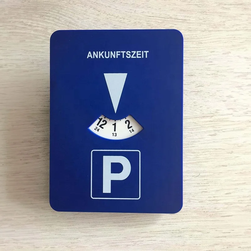 Minuteur De Stationnement Numérique Bleu - Disque Avec Horloge Intégrée Et Grattoir à Glace, écran 24h Pour éviter Les Amendes
