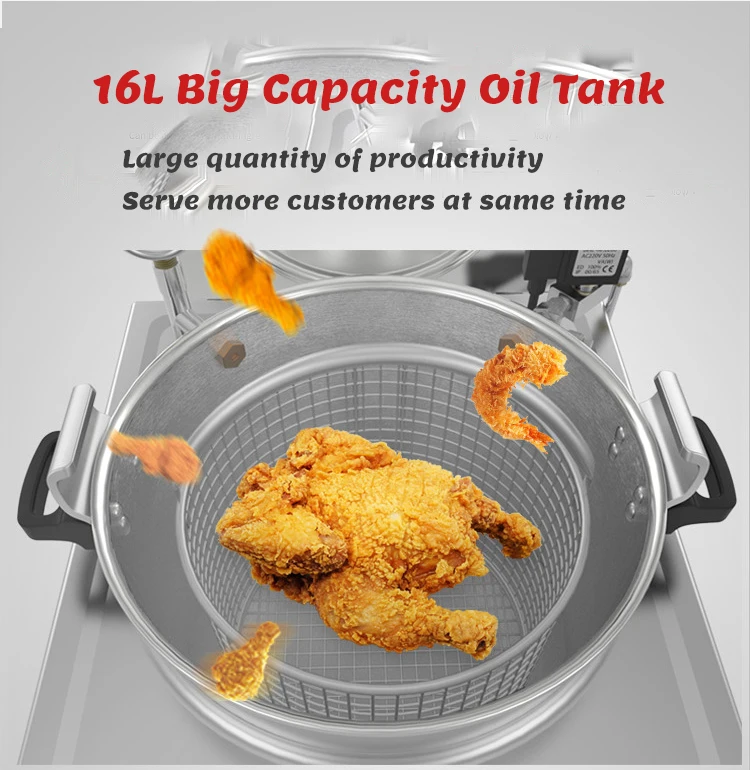 16l Counter Top Mini Deep Pressure Fryer For Broast Chicken Buy