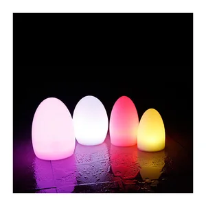 Modern LED Rechargeable Egg Shape Light Cordless Restaurant Table Lamp for Hotel Decorative