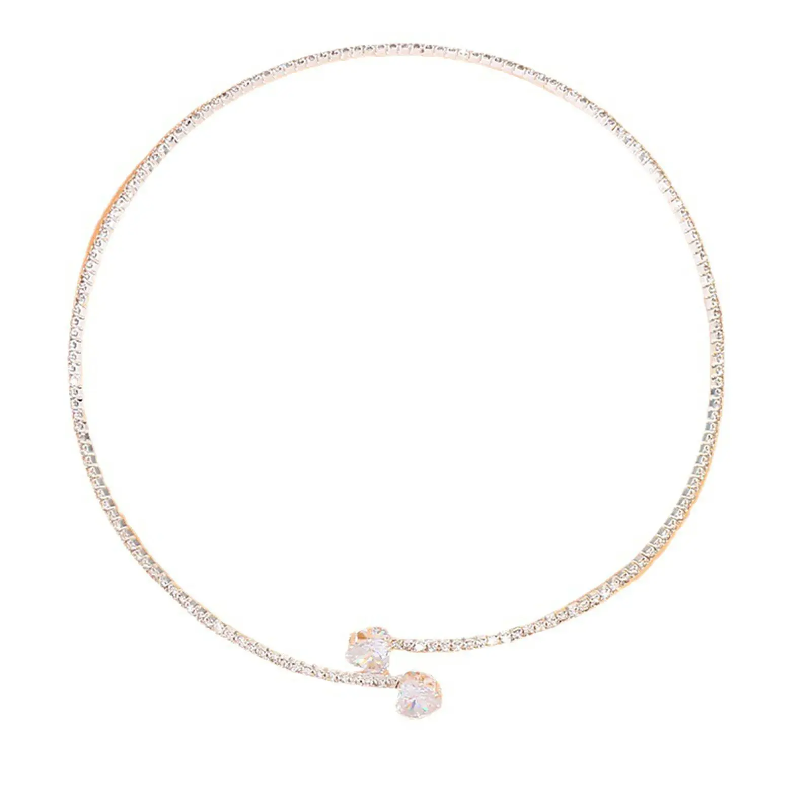 Strass Choker Halskette Silber – Mit CZ-Steinen & Adjustable – Stylischer Schmuck Für Frauen & Mädchen!