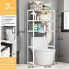 Étagère de toilette blanche à 3 niveaux
