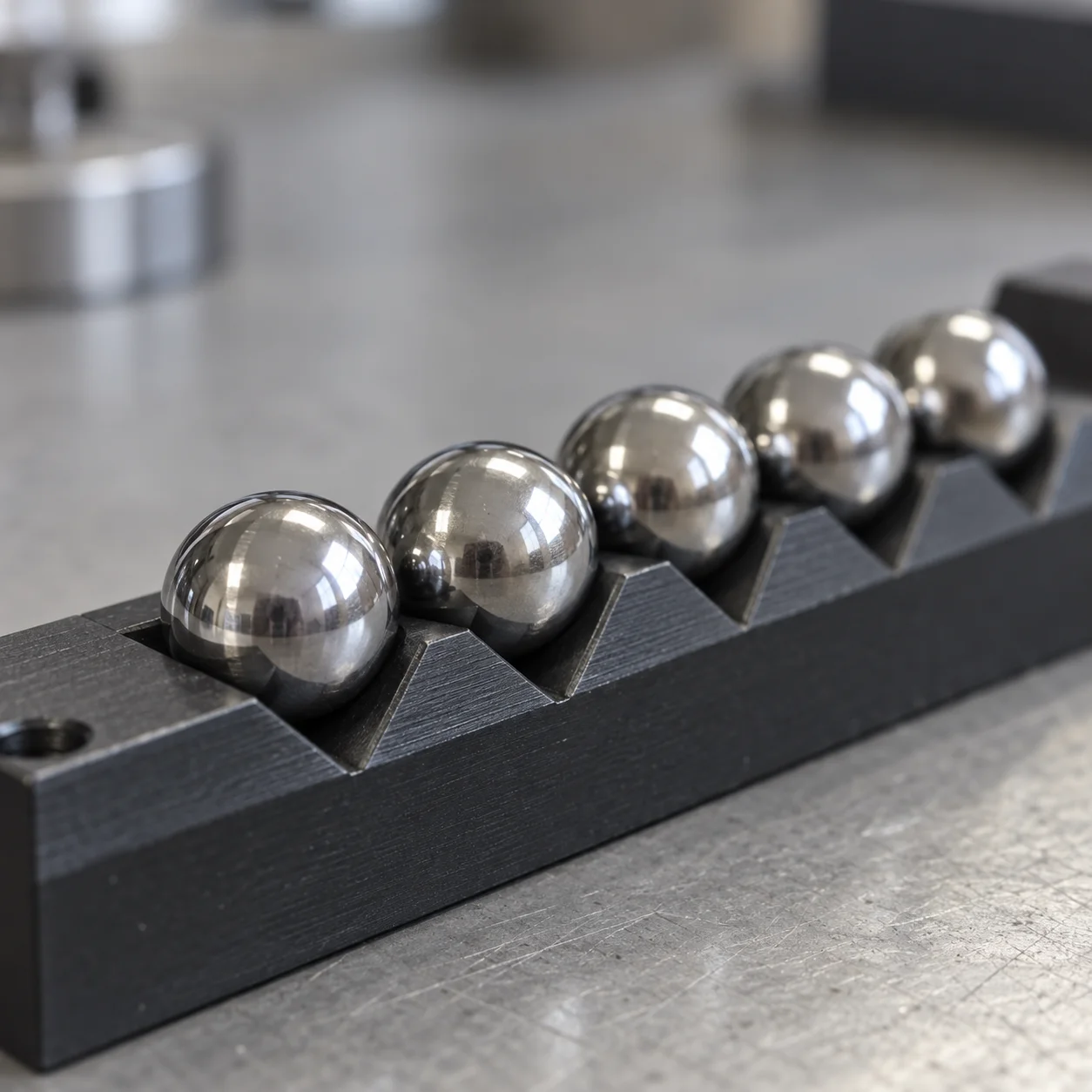 Directe fabricatie van massieve precisiegepolijste lagerkogels van hoogkoolstof-chroomstaal, kwaliteit G10 tot G2000, hardheid HRC 62–66, diameter 0,3 mm tot 200 mm
