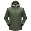 Coupe-vent softshell en peau de requin-vert militaire